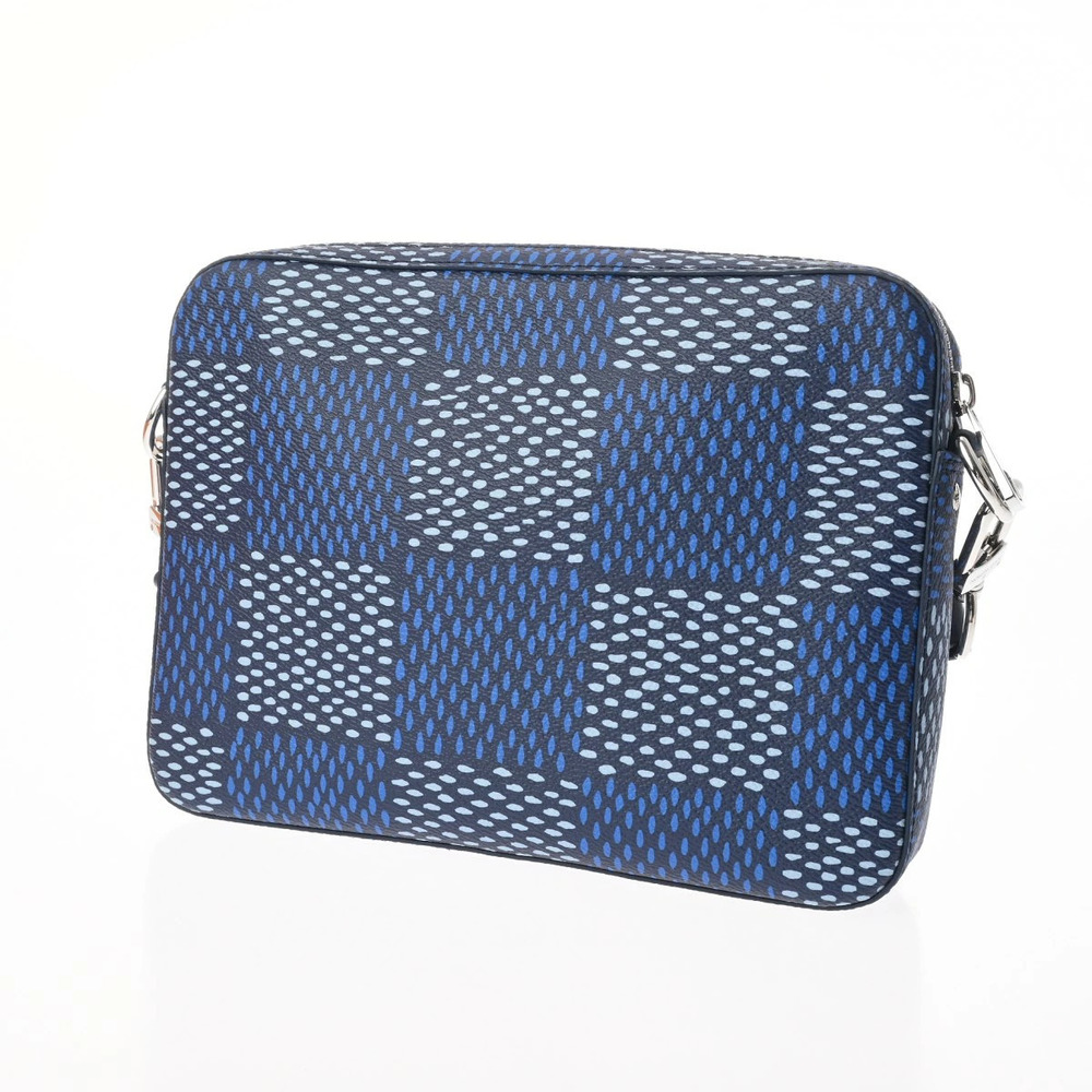 Louis Vuitton Trio Canvas Blue Shoulder Messenger Heritage Bag Damier Blue